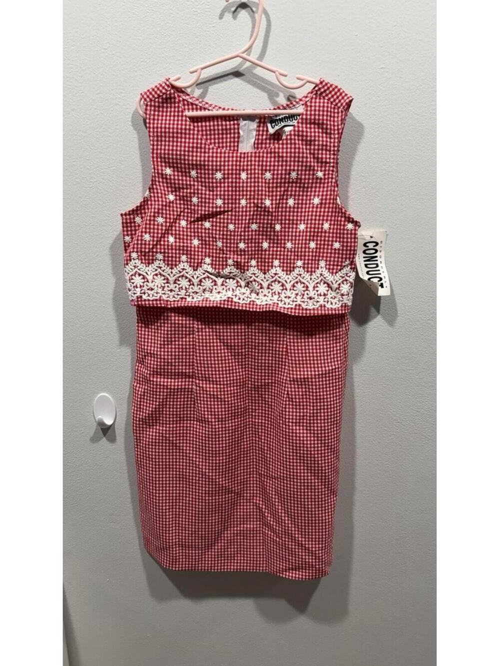 VTG NWT Disorderly Conduct Cute Checkered Dress Size12 MADE IN USA